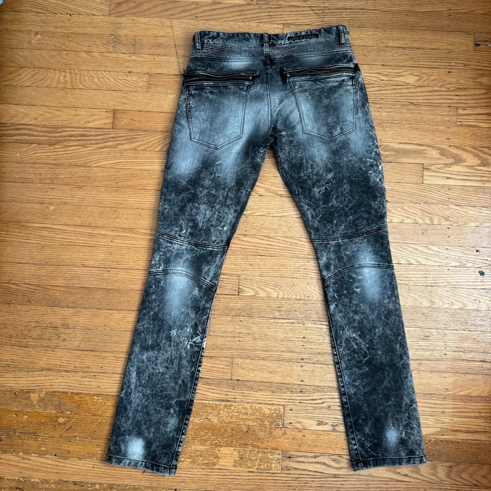 Men's Rockstar Distressed Gray Skinny Jeans Size 30 Denim,Streetwear,Y2K,Grunge - Picture 8 of 14